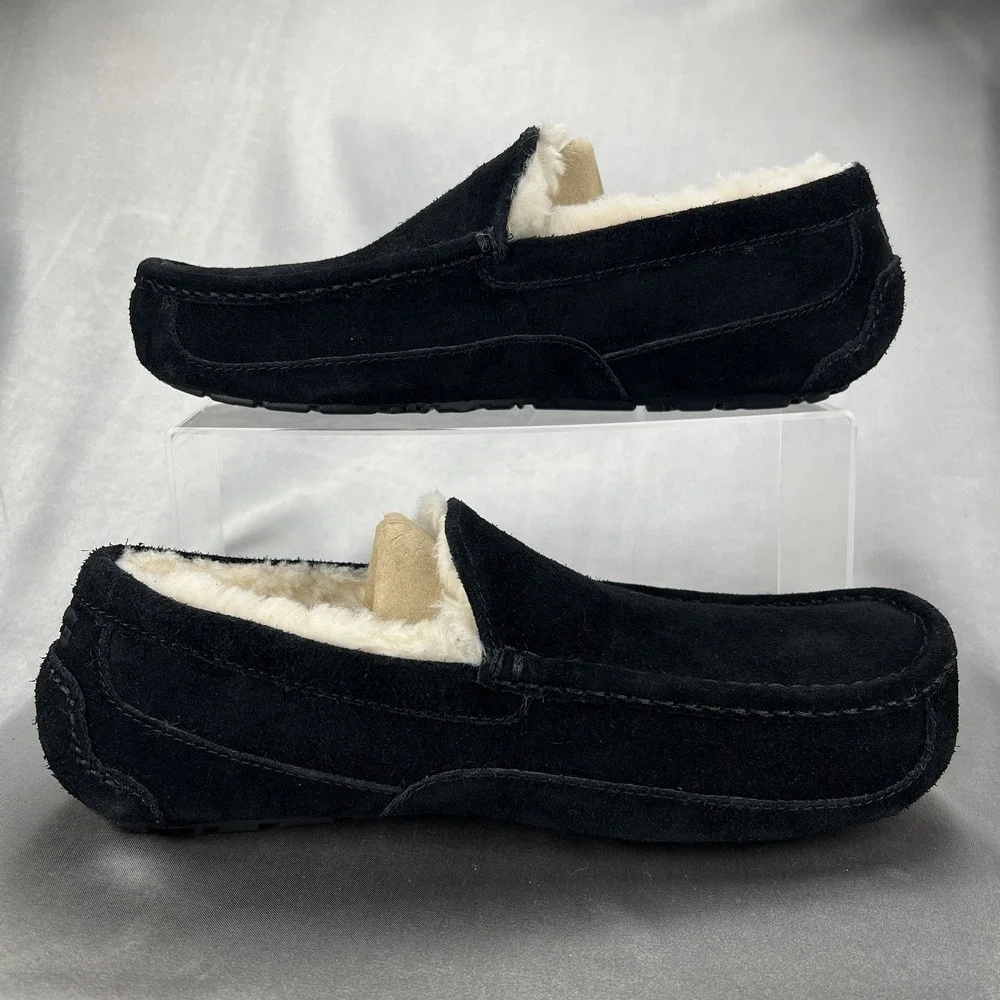 UGG Men's 11 Ascot Slipper | Black | 1101110-BLK | Comfort Slip-On Authentic New